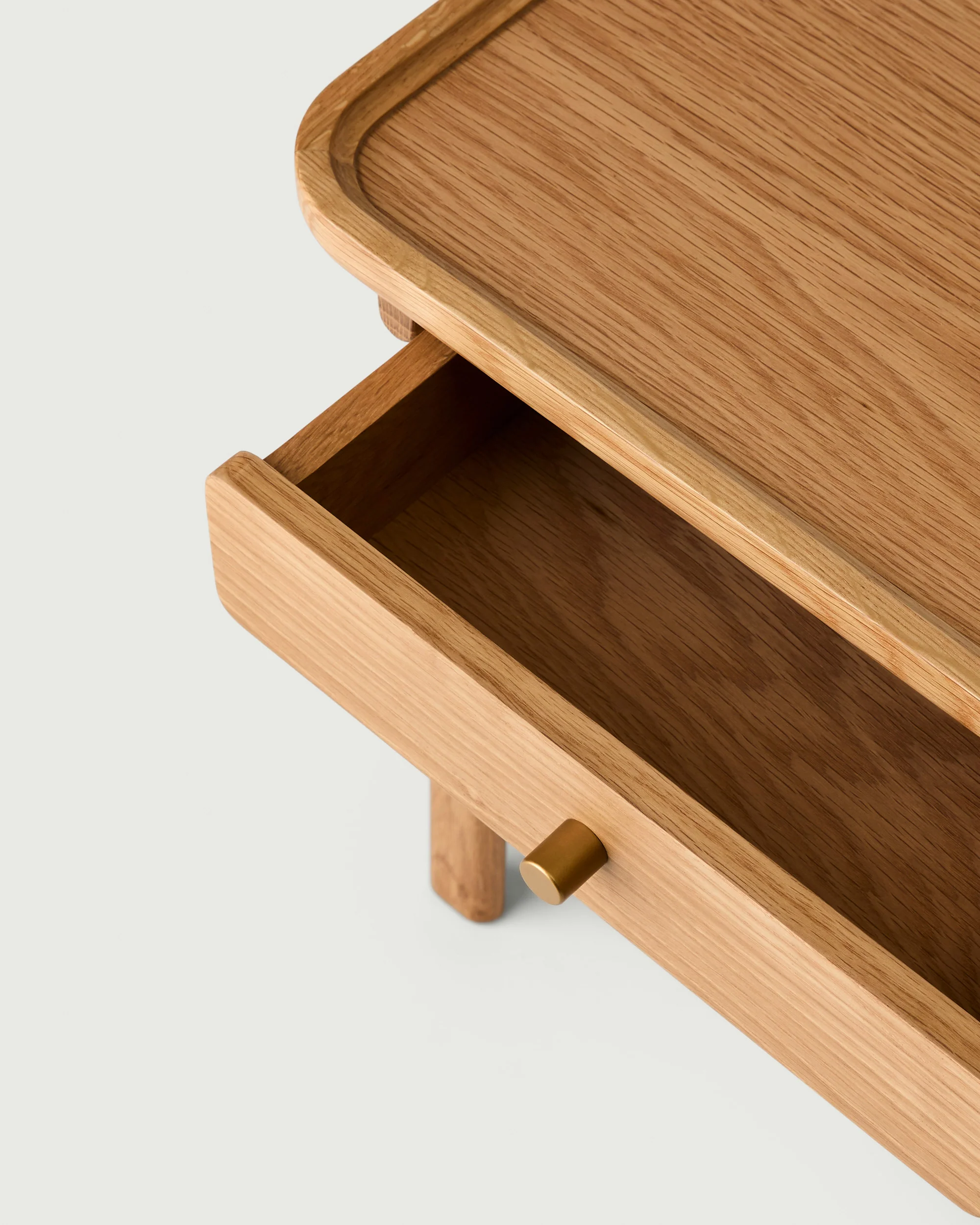 Post Bedside Table Oak - Image 4